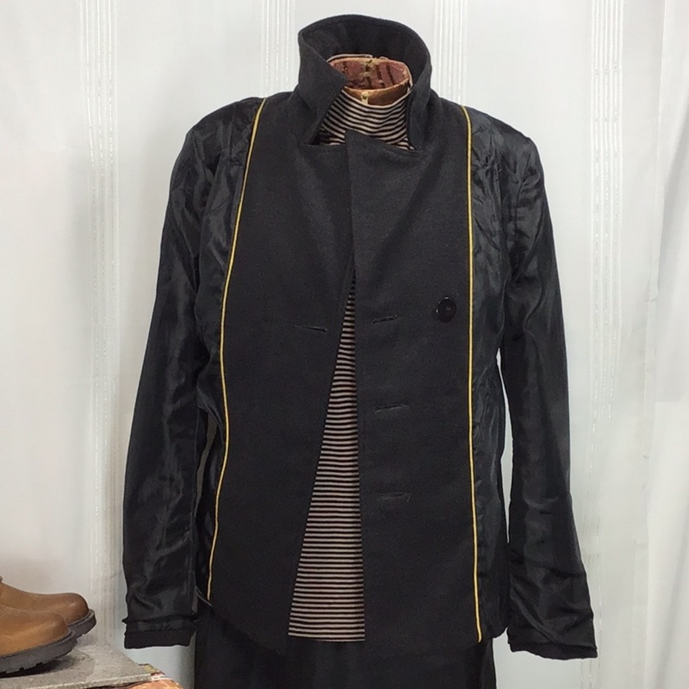 American Rag Charcoal Soft Short Peacoat Jacket Pockets Sz Small - Picture 9 of 13